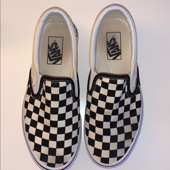checkered vans size 7.5